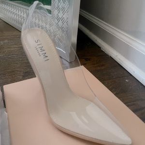 Simmi London Clear Pump With Nude - US size 9